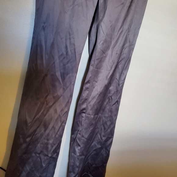 UP Grey/Silver Shiny Satin Look Dress Pants - Size S - Picture 3 of 7